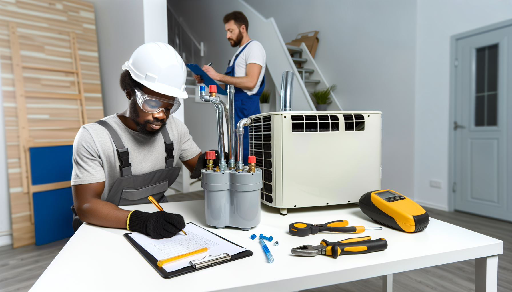 Professional heat pump installation