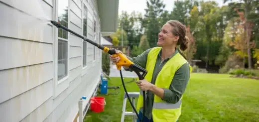 Høytrykkspyler for terrasse og fasade: slik får du best resultat – illustrasjon