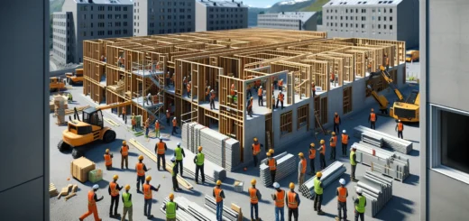 Raskere bygging med prefabrikkerte byggeelementer: effektivitet og kvalitet i moderne byggeprosjekter – illustrasjon