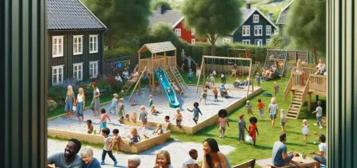 Slik bygger du en trygg og funksjonell lekeplass i hagen: plan, sikkerhet og vedlikehold – illustrasjon