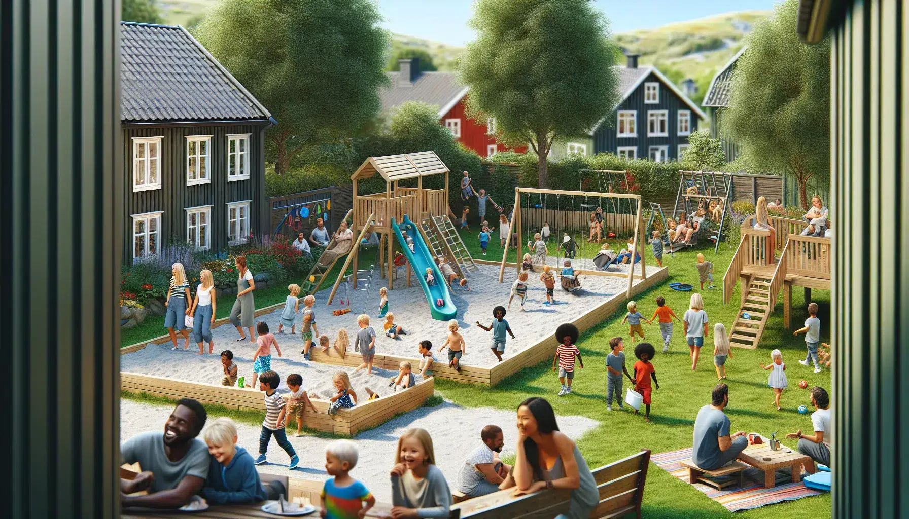 Slik bygger du en trygg og funksjonell lekeplass i hagen: plan, sikkerhet og vedlikehold – illustrasjon