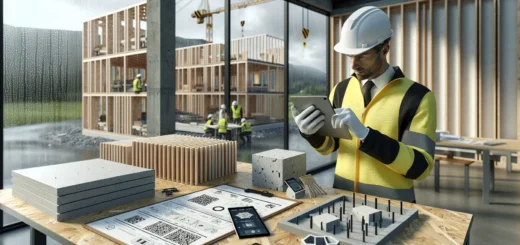 Norwegian engineer reviews digital material passports with low carbon concrete and timber samples