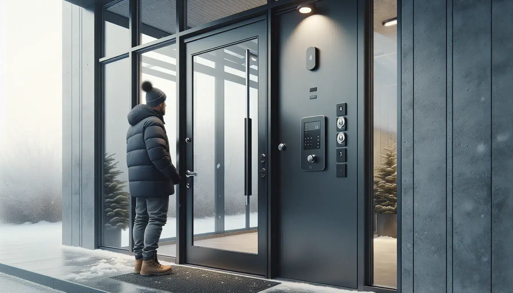 Hvordan velge riktig dør for optimal sikkerhet og energieffektivitet 3 Inngangsdøren er ofte byggets mest angrepne punkt, og samtidig en av de største kildene til varmetap hvis den er gammel, skeiv eller dårlig montert – illustrasjon